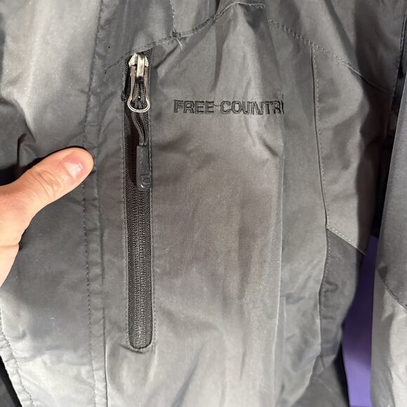 Free Country Full Zip Hooded Jacket Men's SZ Small FCX Treme Dark Green/black - Picture 5 of 12